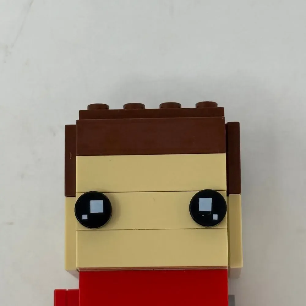 LEGO BrickHeadz Style‎ Custom Figure Red Shirt Blue Pants Incomplete Build